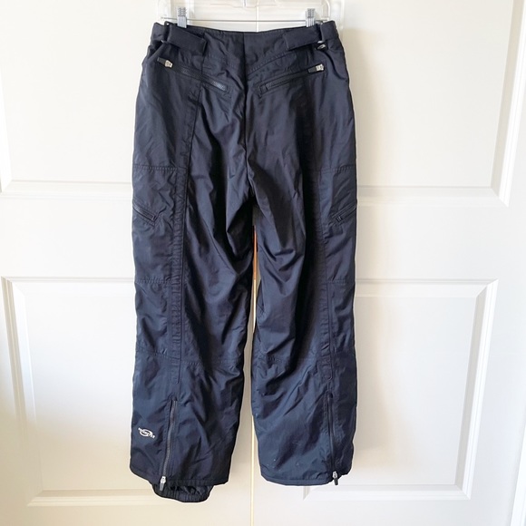 Obermeyer Adjustable Waist Black Zip Pockets Ski Pants Size 8 - Picture 10 of 10